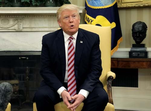 Donald Trump durante um encontro em maio de 2017 na Casa Branca Foto Reuters
