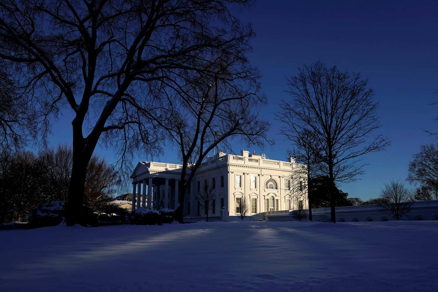 A Casa Branca sob a neve, janeiro 2019
