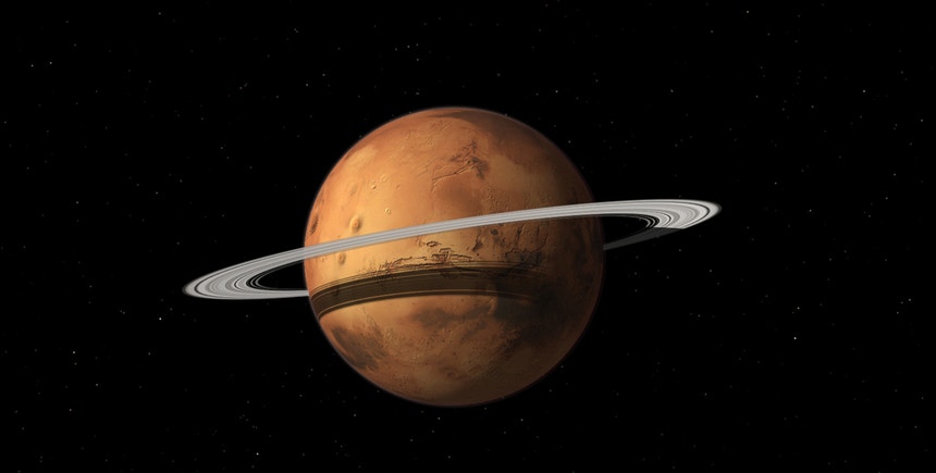 Marte pode ter um anel parecido com o de Saturno 
