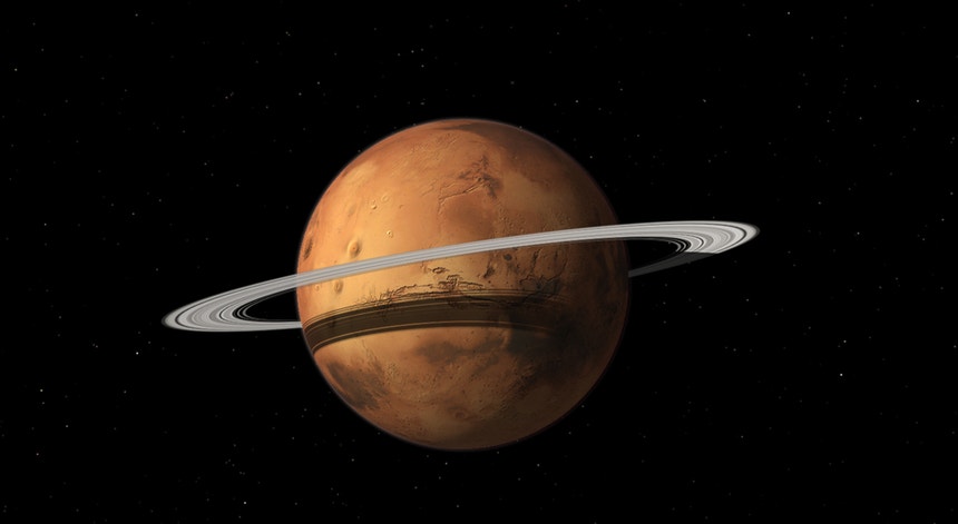Marte pode ter um anel parecido com o de Saturno 
