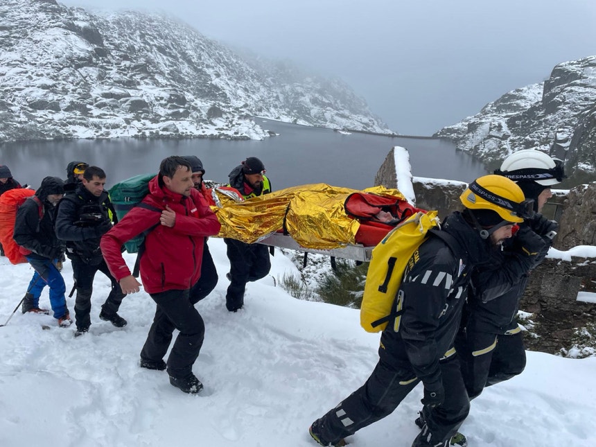 A operação de resgate decorreu em Covões de Loriga, perto da zona da Torre da Serra da Estrela
