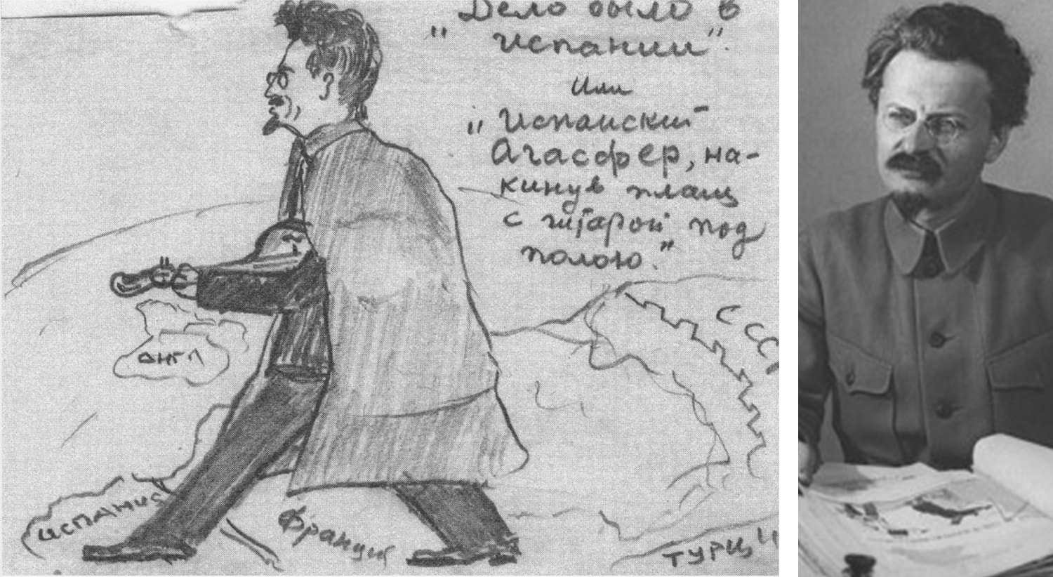  Trotsky retratado por Mezhlauk 