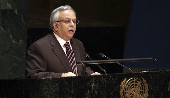 Abdullah Al Mouallimi, embaixador da Ar&aacute;bia saudita na ONU Foto: DR