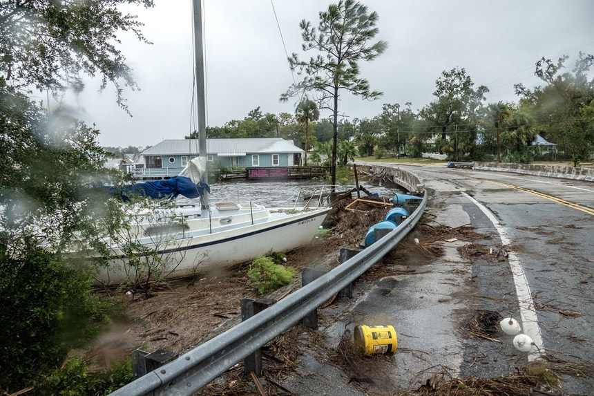 Idalia.  Der Sturm trifft Florida als Hurrikan der Kategorie 3