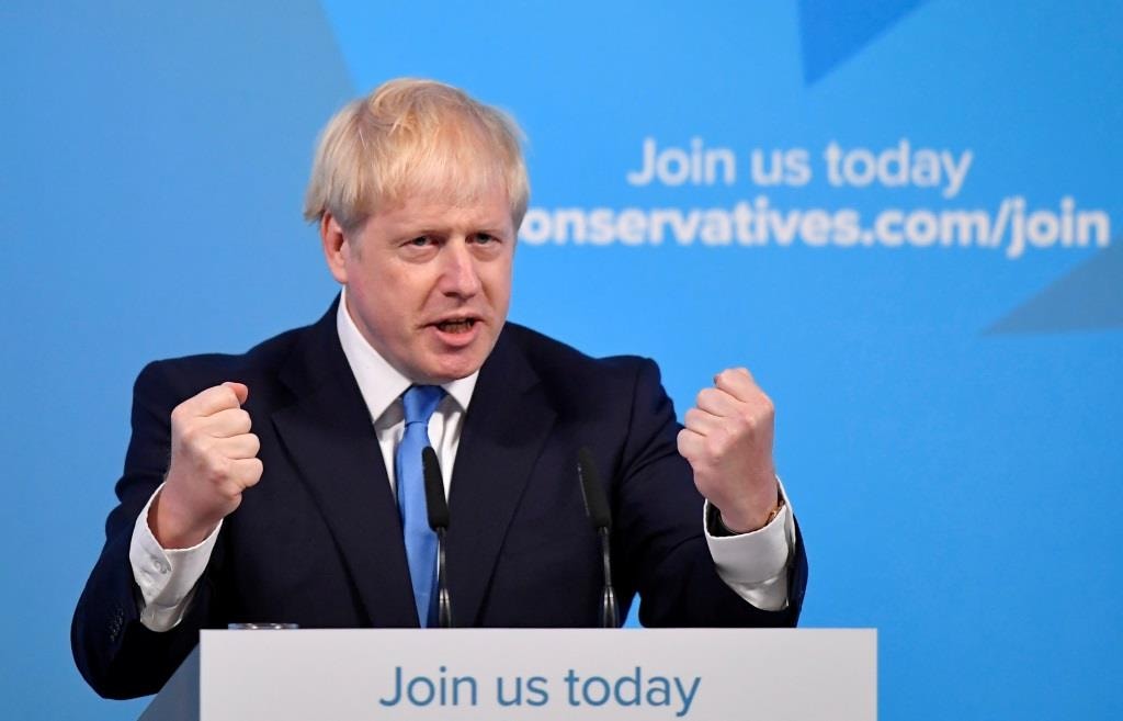  Boris Johnson fala ap&oacute;s ser anunciado como o pr&oacute;ximo primeiro-ministro brit&acirc;nico. 23 julho 2019. REUTERS/Toby Melville 