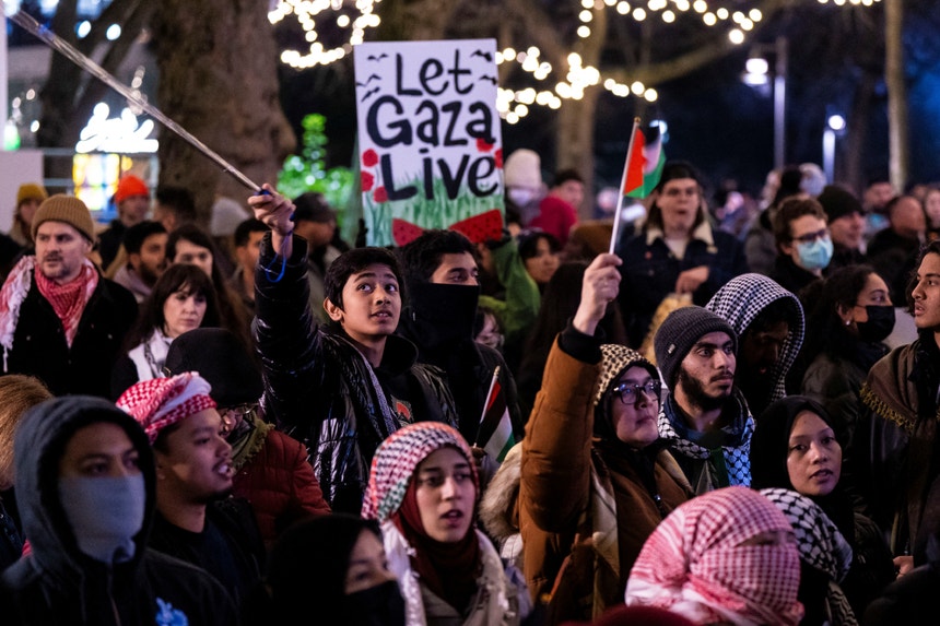 Manifestantes bloqueiam autoestrada em Seattle para pedir cessar-fogo em Gaza