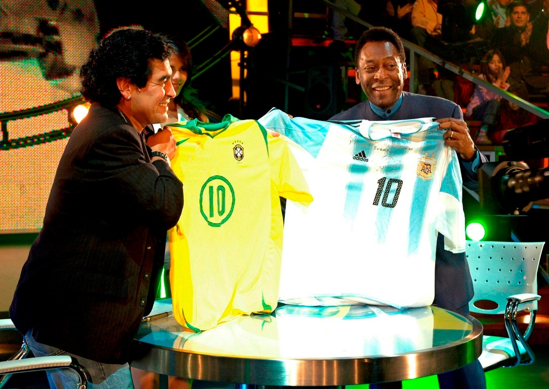  2005. Buenos Aires. Maradona com Pel&eacute;. A noite dos Dez | EPA 