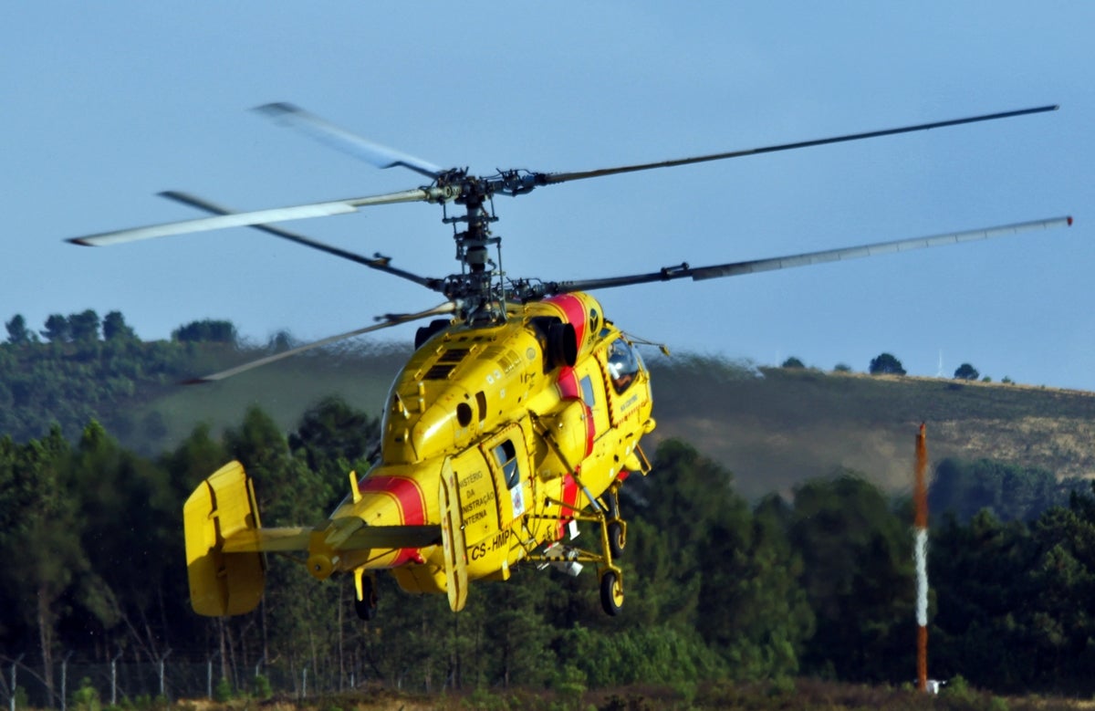 Acidente com helic�ptero na Pampilhosa da Serra