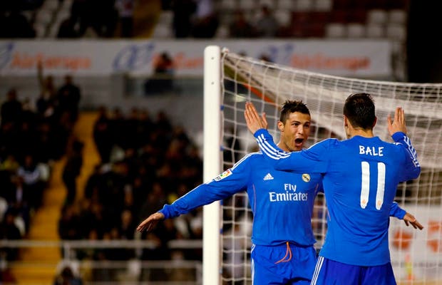 Cristiano Ronaldo e Gareth Bale festejam