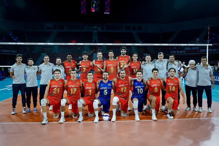 Imagem de Portugal eliminado pela França nos oitavos de final do Europeu de voleibol