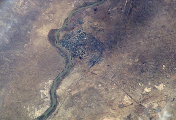 Localização do Cosmódromo de Baikonur, no Cazaquistão (Foto: Google Maps) Localização do Cosmódromo de Baikonur, no Cazaquistão (Foto: Google Maps)