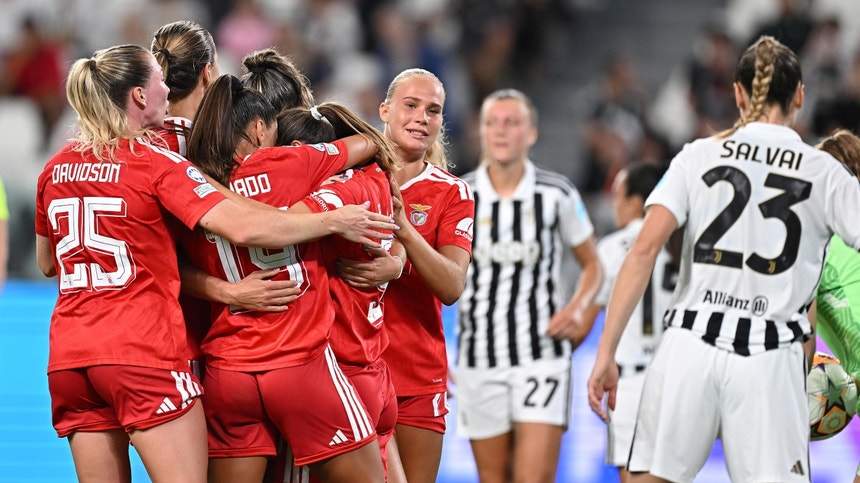 Imagem de Champions feminina. Benfica vence Juventus em Turim