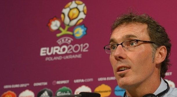 Laurent Blanc, na conferência de imprensa no final do jogo com a Inglaterra
