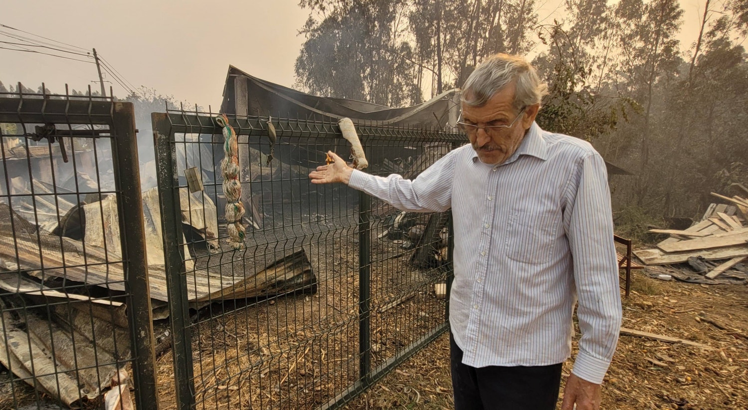  Propriet&aacute;rios deparam-se com os estragos e preju&iacute;zos em Arrancada do Vouga. / Foto: Cl&aacute;udio Calhau - RTP 