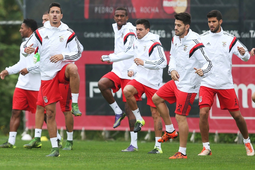 A equipa do Benfica preparou com afinco a receção ao Tondela
