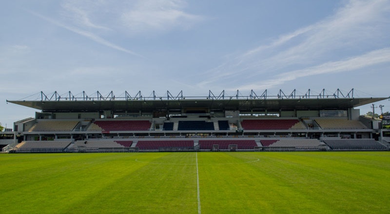O Estádio Cidade de Barcelos foi o palco escolhido para o jogo Vianense-Benfica
