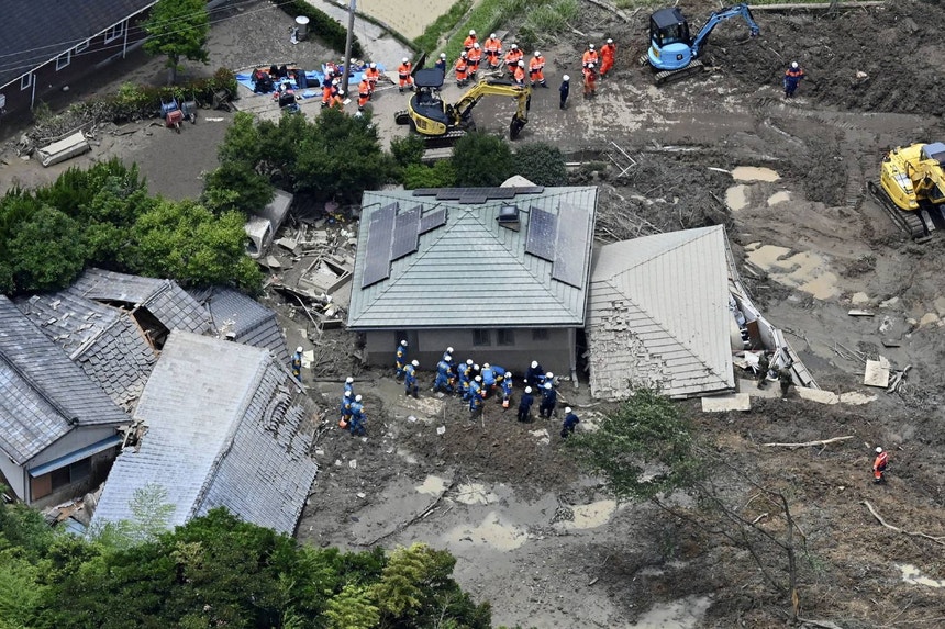 Fortes chuvas atingem o Japão com aproximação de duas tempestades tropicais