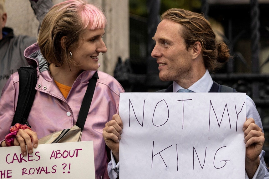Muitos manifestaram-se contra a monarquia no Reino Unido
