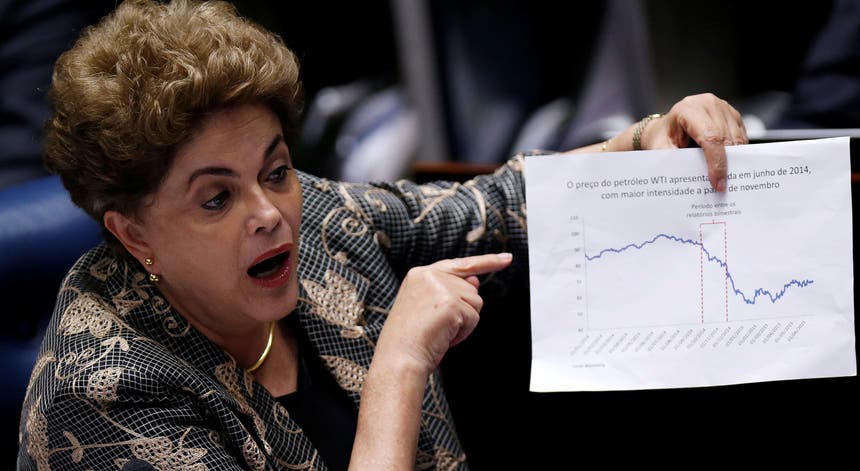 Dilma Rousseff assumiu a sua própria defesa no senado. Foto: Ueslei Marcelino - Reuters