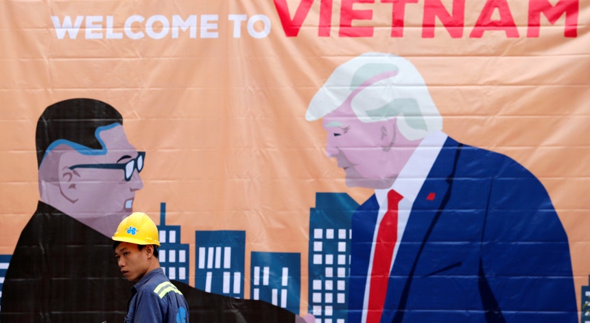 As ruas de Hanói estão preparadas para receber Donald Trump e Kim Jong-un
