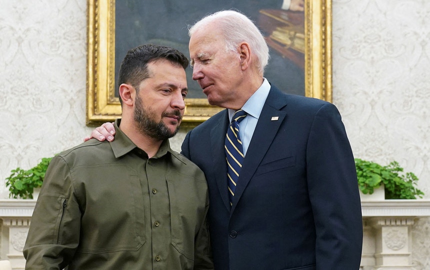 O presidente ucraniano encontrou com Joe Biden em setembro
