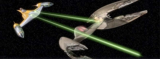 O uso de lasers como armas já foi amplamente demonstrado na ficção científica. Na imagem, o ataque a objetos voadores representado na Saga Star Wars (Foto: Facebook Star Wars) O uso de lasers como armas já foi amplamente demonstrado na ficção científica. Na imagem, o ataque a objetos voadores representado na Saga Star Wars (Foto: Facebook Star Wars)