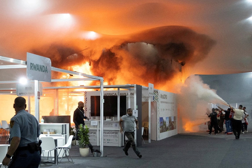 Imagem de Incêndio na COP30. Ministra confirma que 