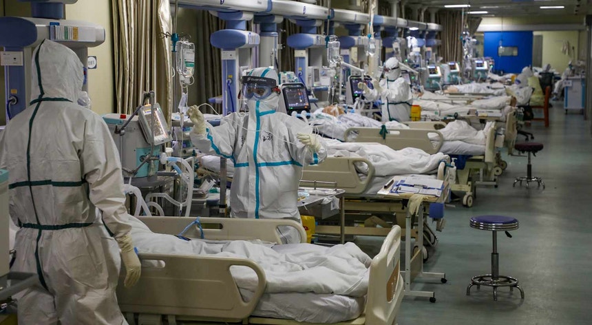 Um dos hospitais na China onde estão a ser tratadas pessoas infetadas com coronavírus

