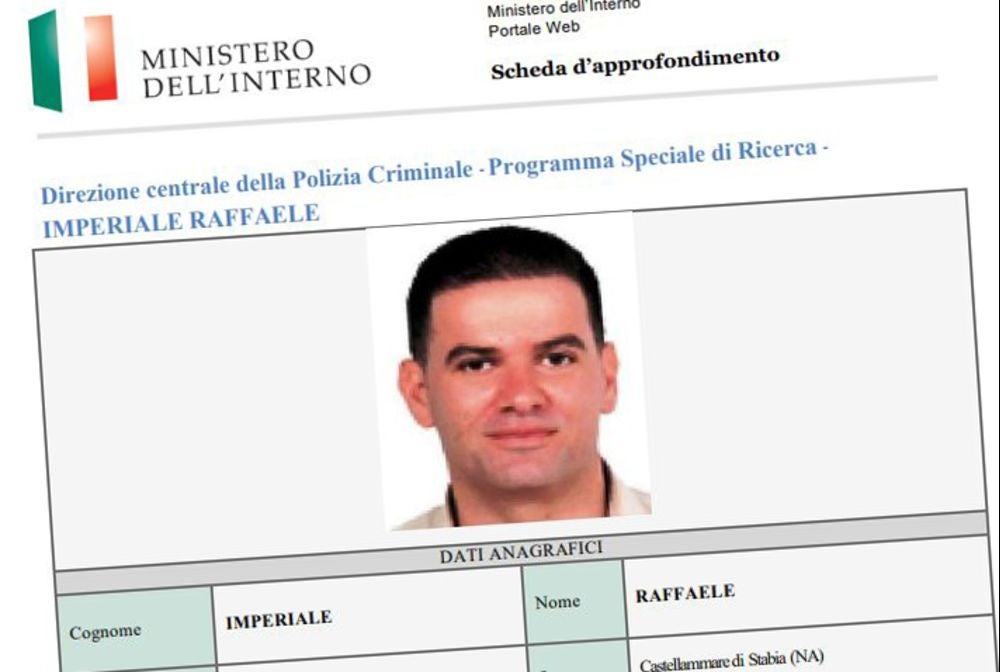 Narcotraficante italiano em fuga Raffale Imperiale detido no Dubai - Vimarsana News