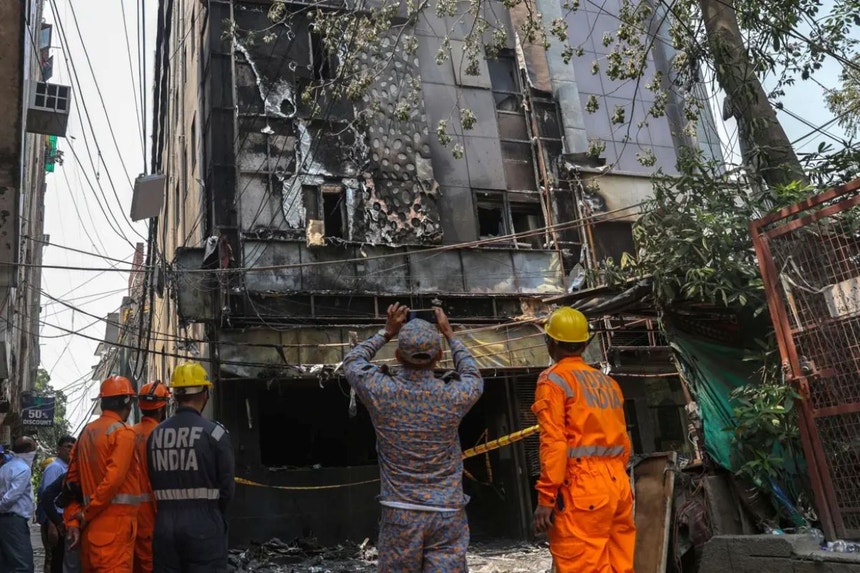 Imagem ilustrativa: Incêndio em hotel na cidade indiana de Calcutá causa nove mortos
