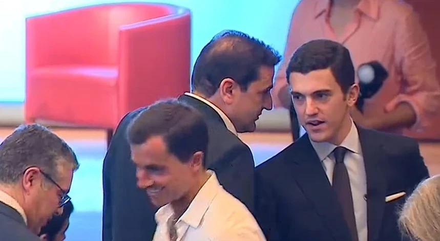 Sebastião Bugalho com Hugo Soares, líder parlamentar do PSD
