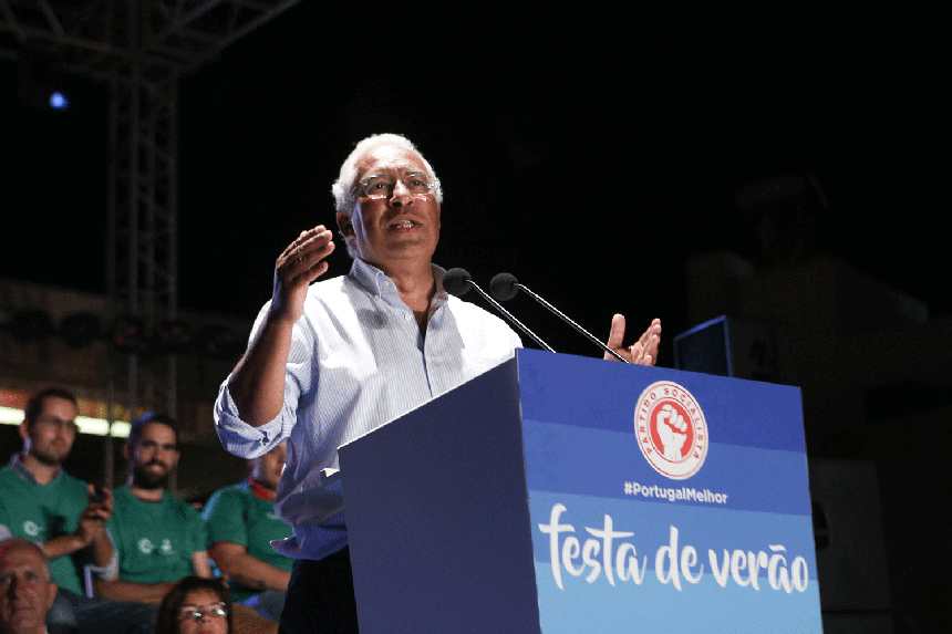 António Costa na rentrée socialista que em 2017 se realizou em Faro
