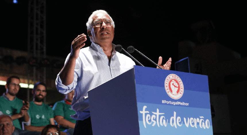 António Costa na rentrée socialista que em 2017 se realizou em Faro
