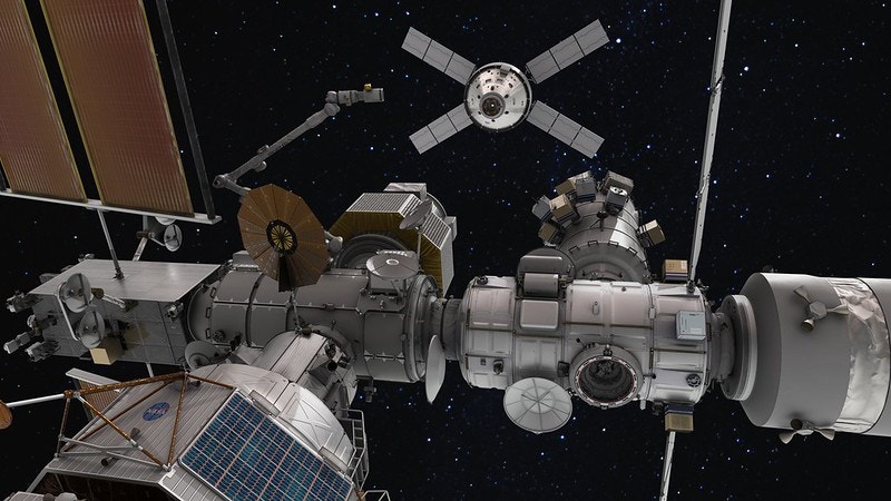  Esta&ccedil;&atilde;o Espacial Lunar de apoio aos astronautas - Miss&atilde;o Artemis / Cr&eacute;ditos: NASA/DR 