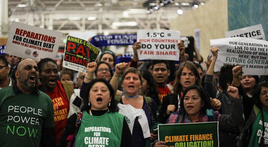 Campanha: "a justiça climática não será possível sem justiça económica e da dívida"

