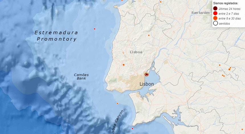 Sismo Em Lisboa Sentido Em Varias Zonas Da Cidade