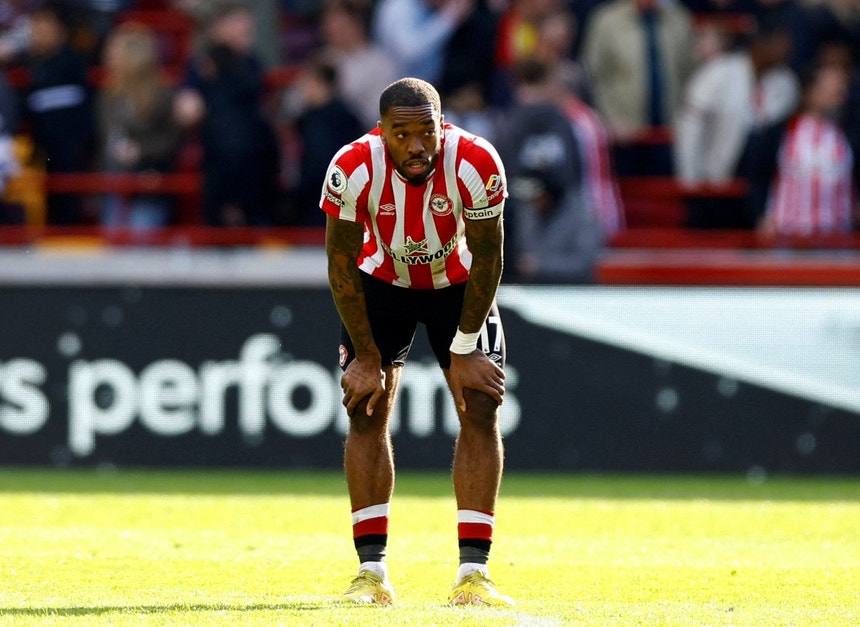 O avançado Ivan Toney joga no Brentford
