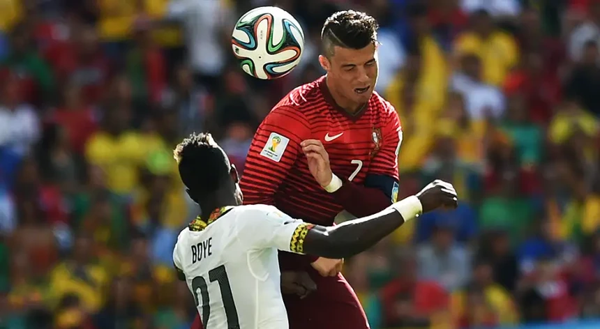 Em 2014 Portugal ultrapassou o Gana com uma vitória por 2-1
