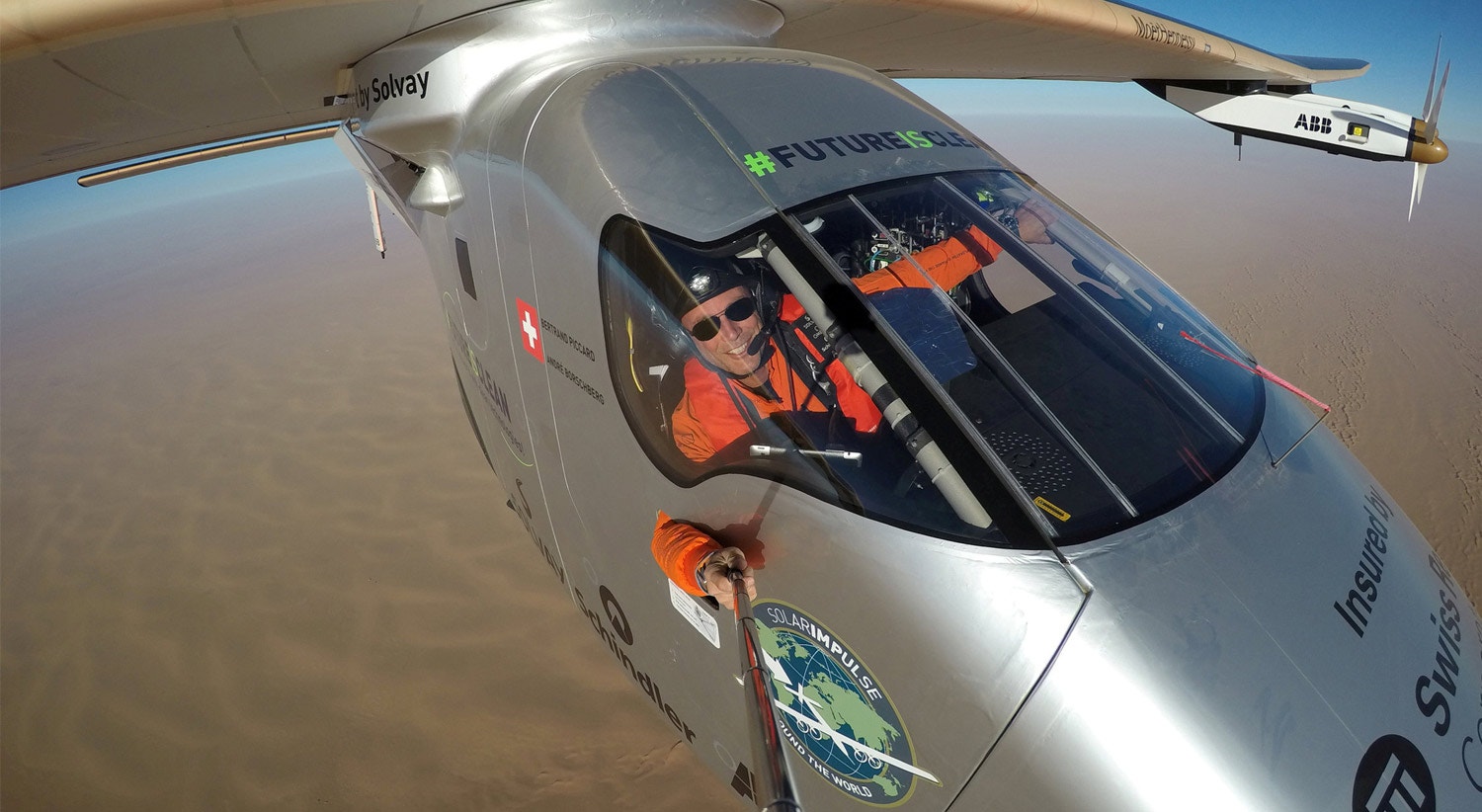  A selfie do ano, segundo Bertrand Piccard 