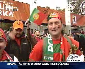 Imagem ilustrativa da notícia O ambiente à saída do estádio era de euforia para os adeptos portugueses