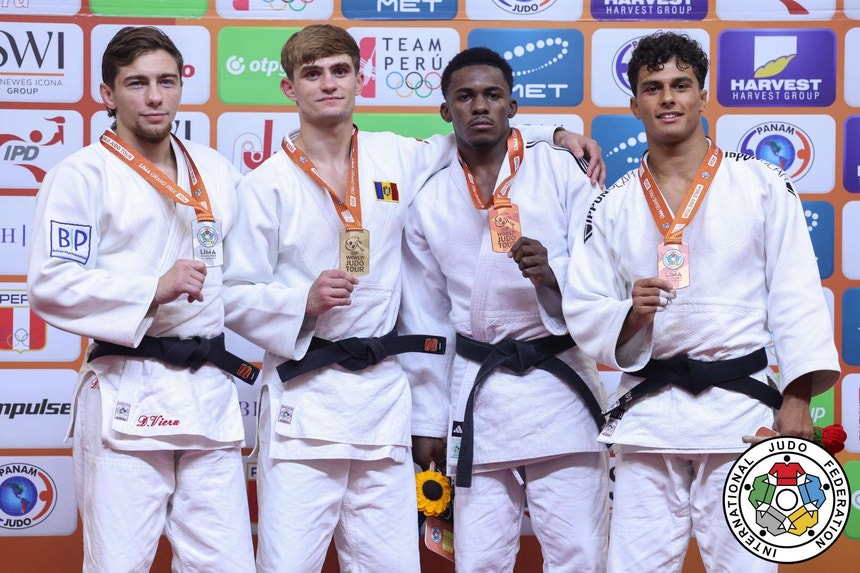 Judocas Miguel Gago e Catarina Costa arrecadam bronze no Grande Prémio de Lima