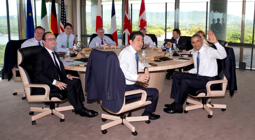 Os líderes dos Estados Unidos, França, Reino Unido, Itália, Alemanha, Canadá e Japão estiveram reunidos durante dois dias no centro do Japão
