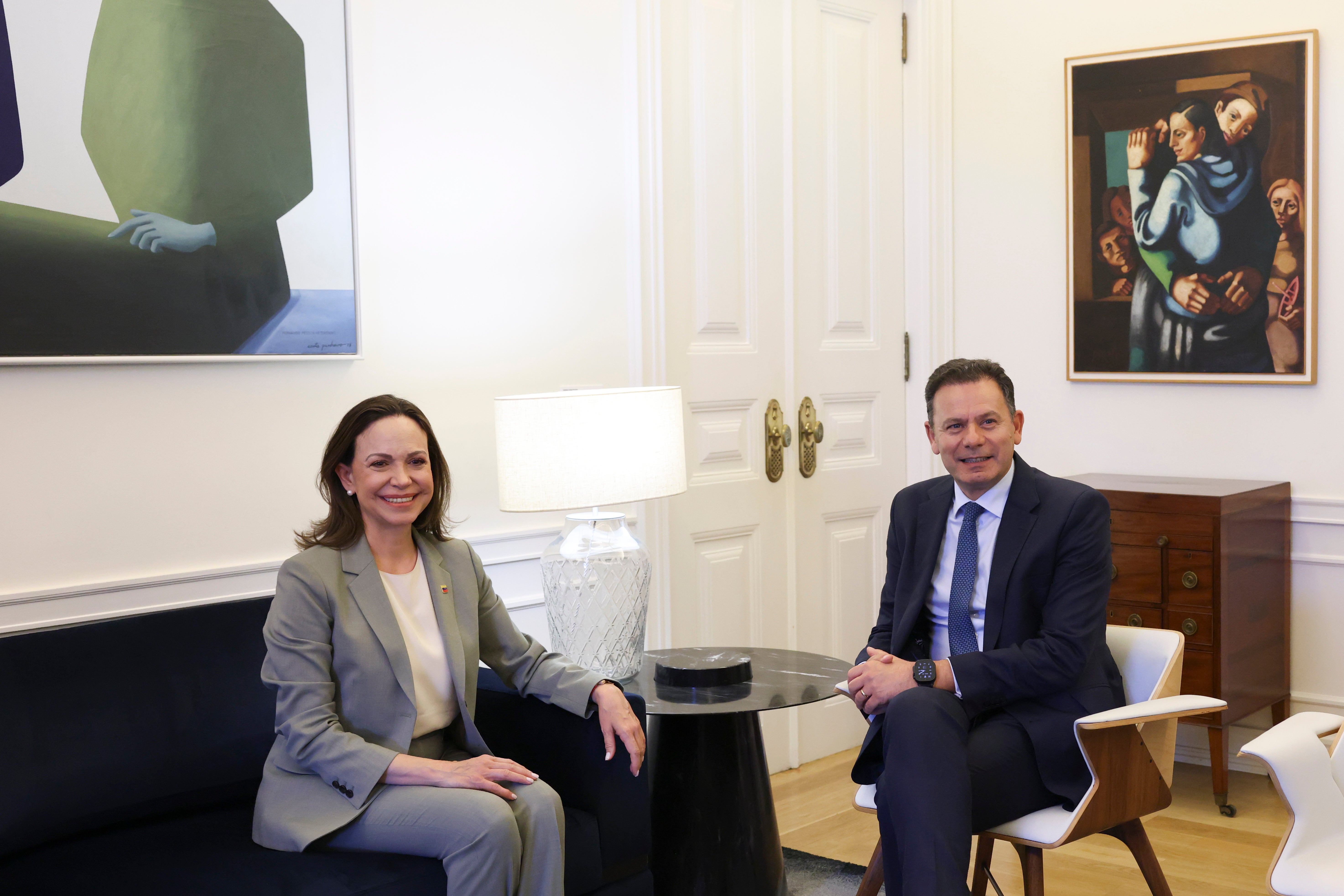 Montenegro meets Venezuelan opposition leader María Corina Machado