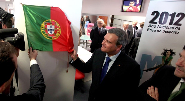 O ministro Miguel Relvas, ontem, na inauguração das instalações do PDJ
