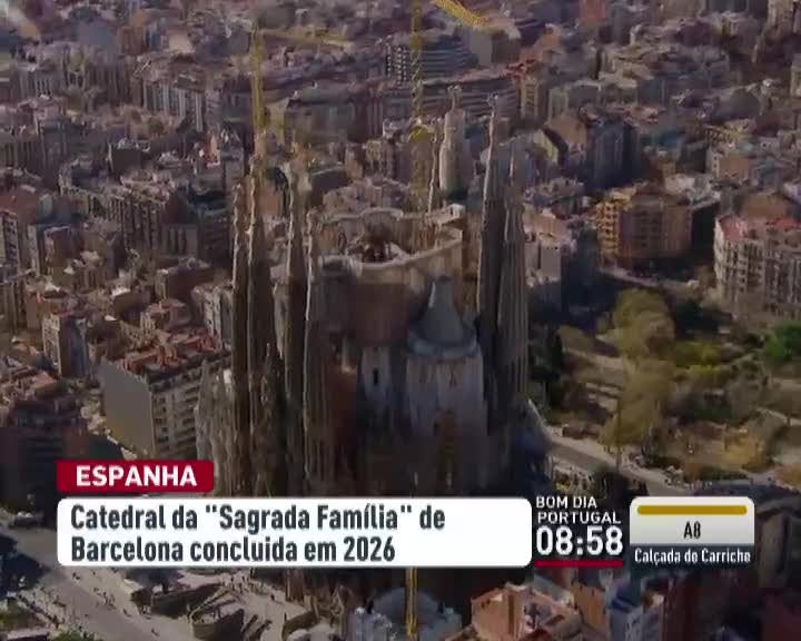 Catedral da Sagrada Família de Barcelona concluída em 2026