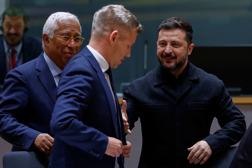 Imagem ilustrativa: Zelensky em Bruxelas. Conselho Europeu dominado pela Ucrânia