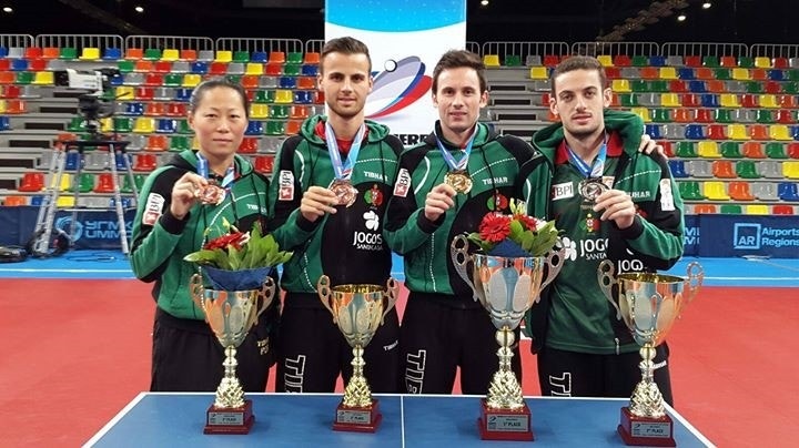 Fu Yu, João Monteiro, Tiago Apolónia e Marcos Freitas foram os atletas medalhados no Europeu da Rússia
