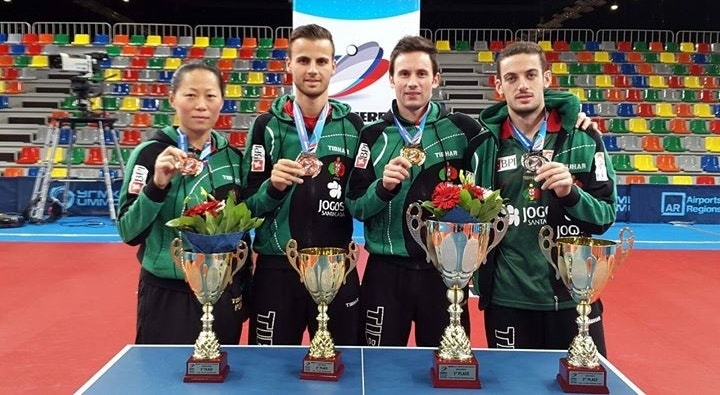 Fu Yu, João Monteiro, Tiago Apolónia e Marcos Freitas foram os atletas medalhados no Europeu da Rússia
