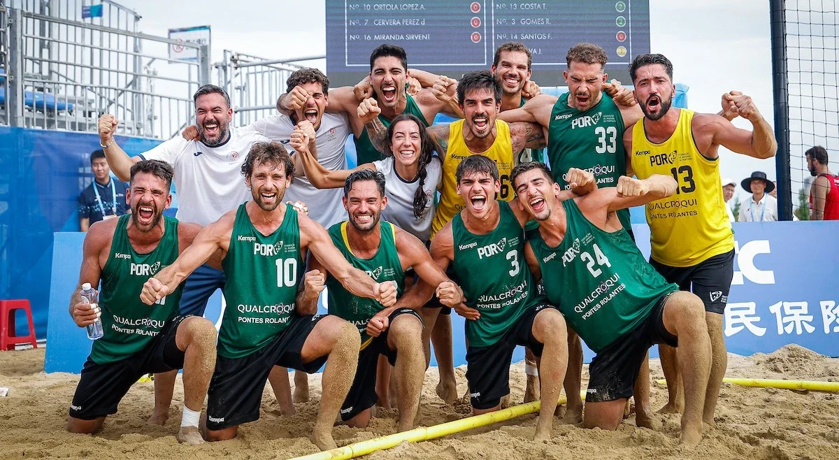 Portugal contra Espanha, Irão e Estados Unidos no Mundial de andebol de praia