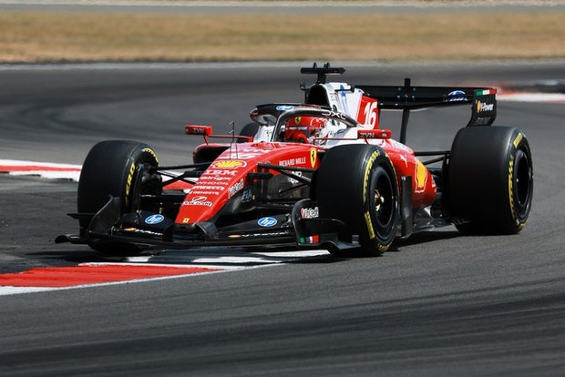 Imagem ilustrativa: Leclerc ganha em Silverstone na 250ª vitória Ferrari na F1